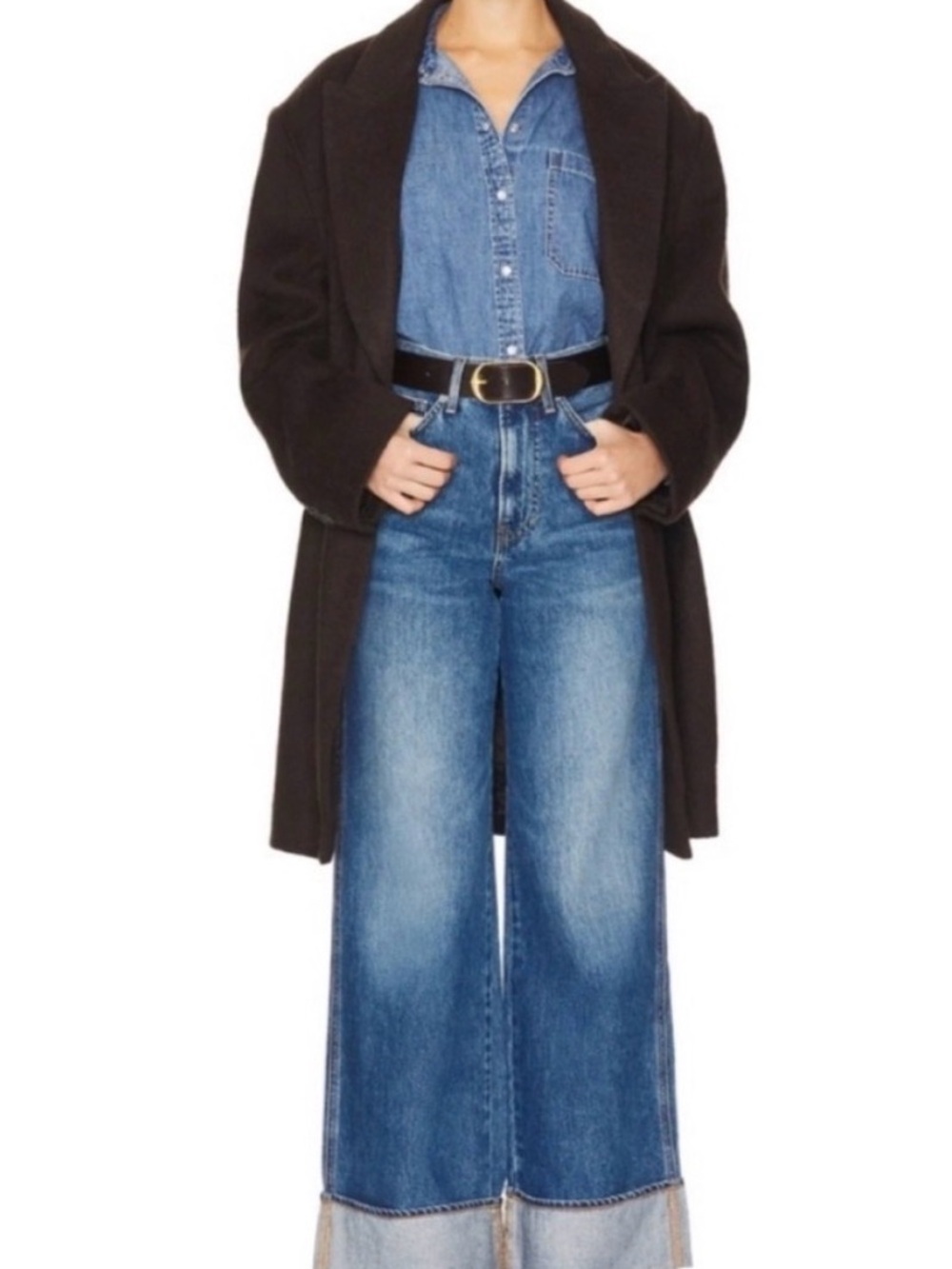 Veronica beard Wide Leg High-Rise relaxed Taylor Blue Denim Jeans